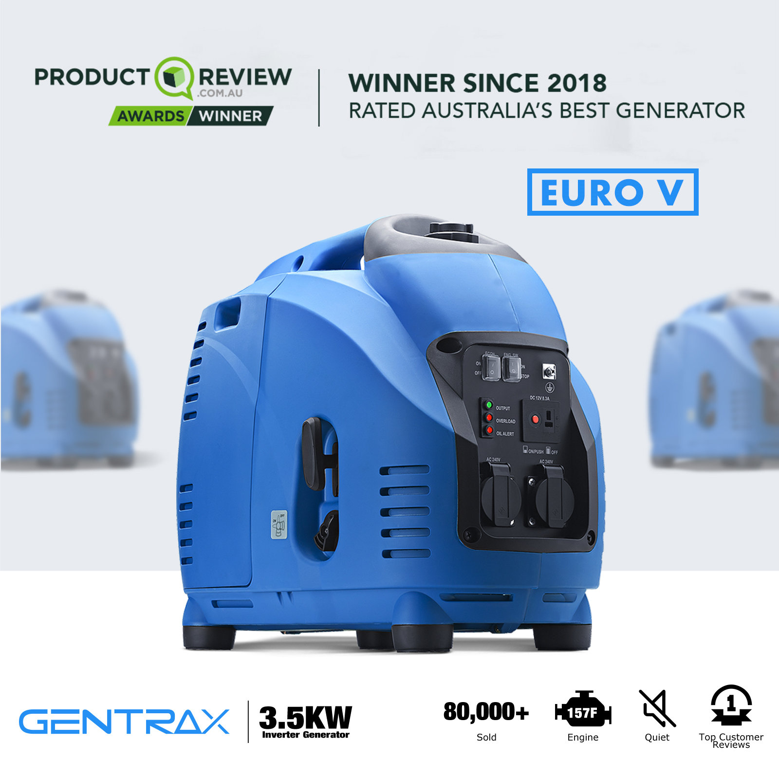 Gentrax 3.5KW Inverter Generator Award Winning Generator